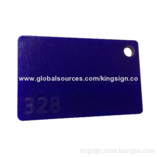 Blue acrylic sheets with 3mm thickness and crafts materials